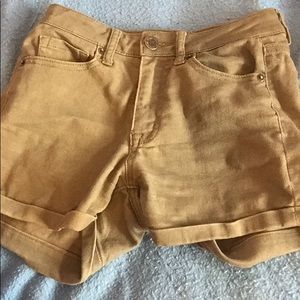 Green shorts. Color looks different on camera.